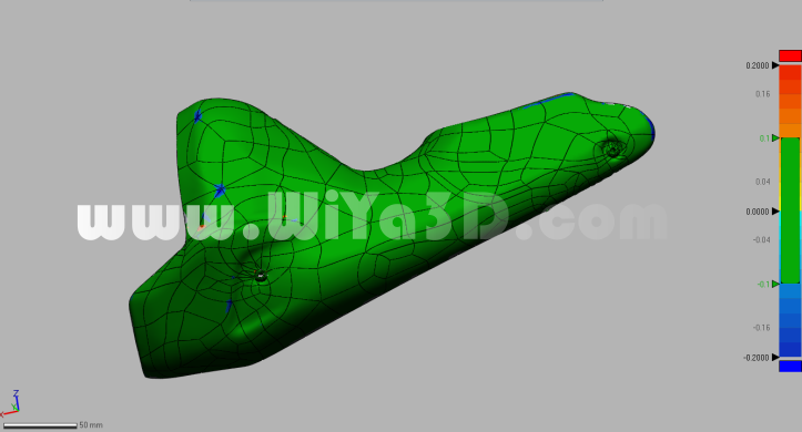 Reverse CAD Model Deviation with 3D Scan