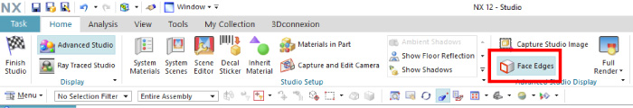 NX VisualizationFace Edge