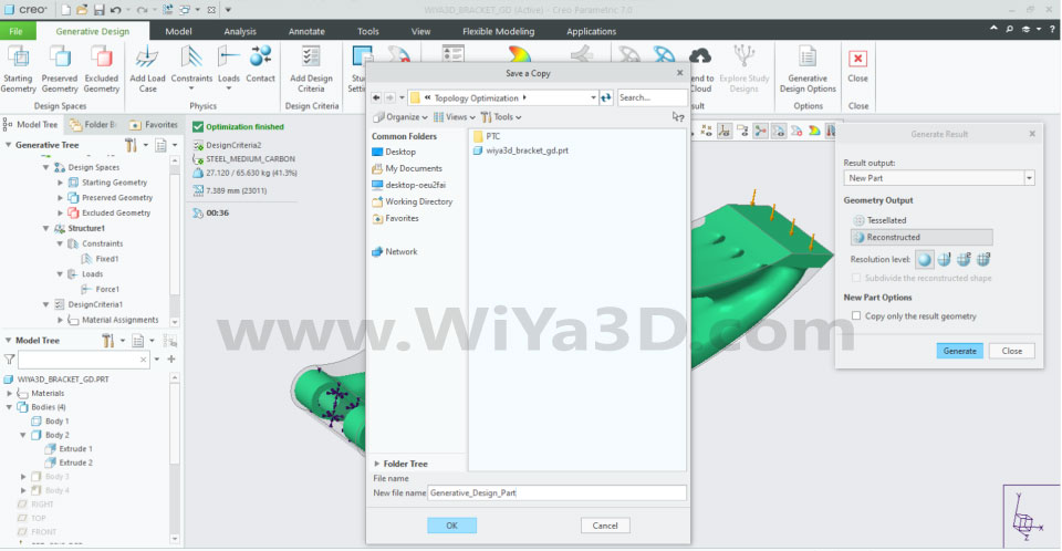 PTC Creo Topology Optimization Generative Design 031